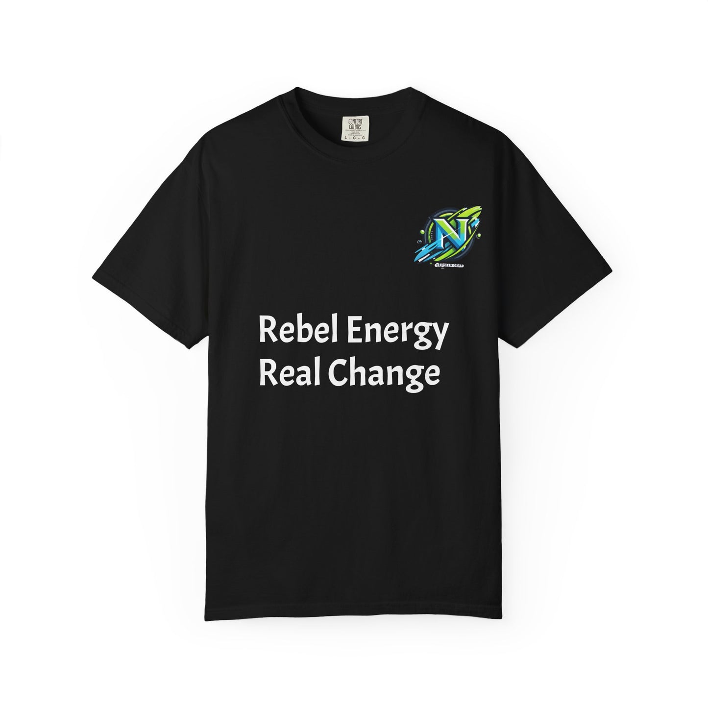 Rebel Energy T-shirt, Unisex Garment-Dyed Tee, Casual Wear, Gift for Activists, Trendy Streetwear, Fashion Statement Top