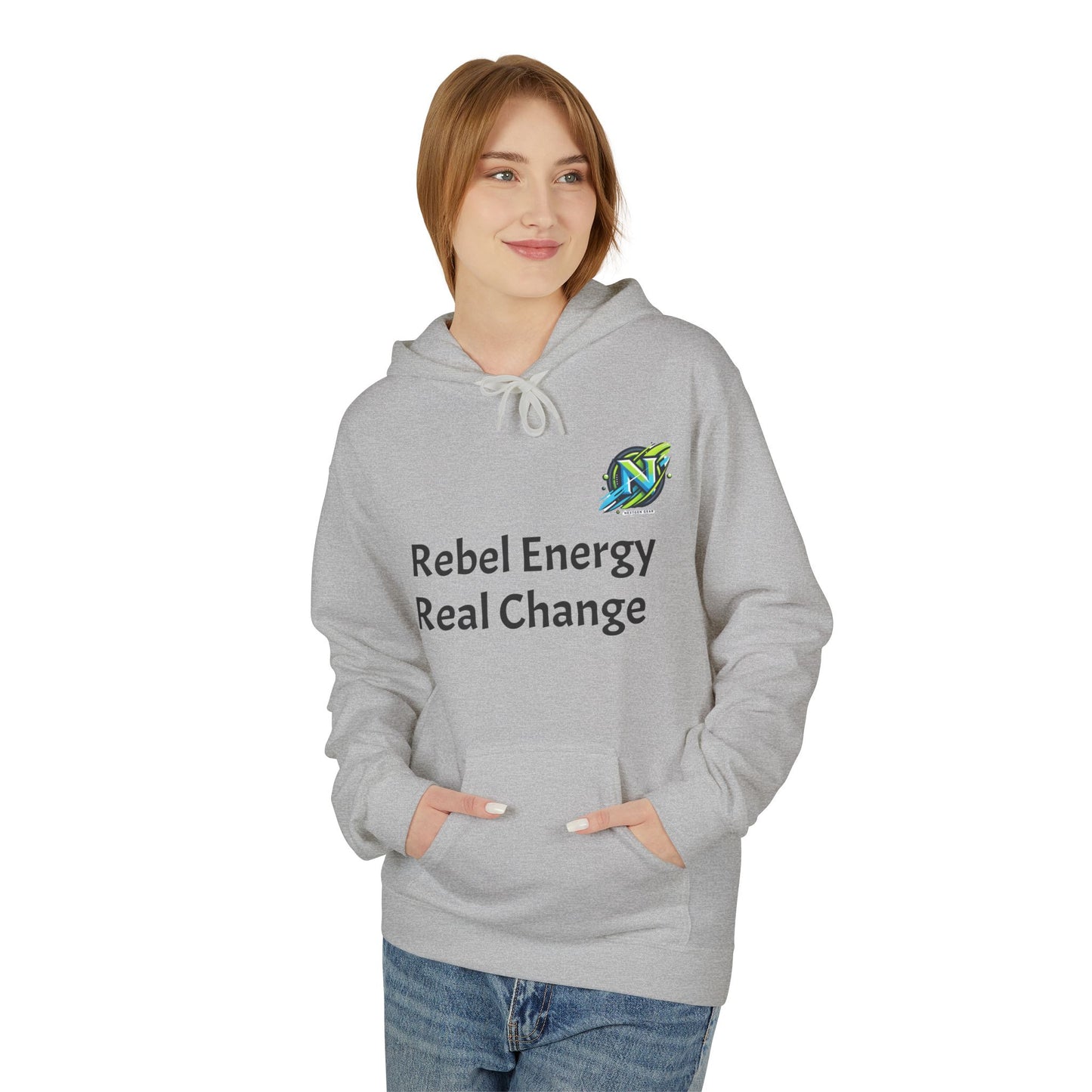 Rebel Energy Hoodie - Soft Fleece Sweatshirt for Change, Unisex, Eco-Friendly Gift, Casual Wear, Activist Apparel