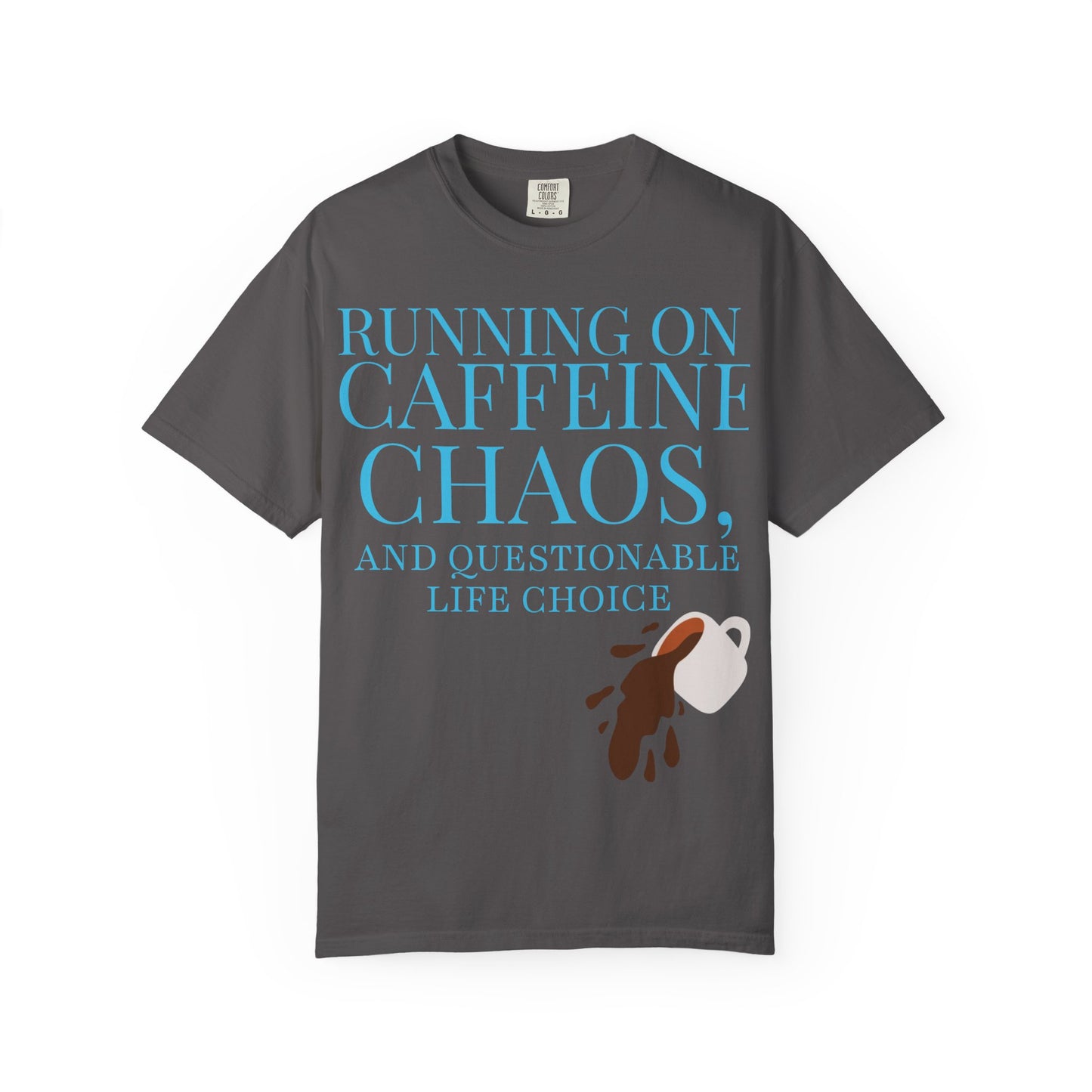 Unisex Caffeine Chaos T-Shirt, Funny Graphic Tee, Humor Shirt for Coffee Lovers, Gift for Baristas, Cute Casual Wear