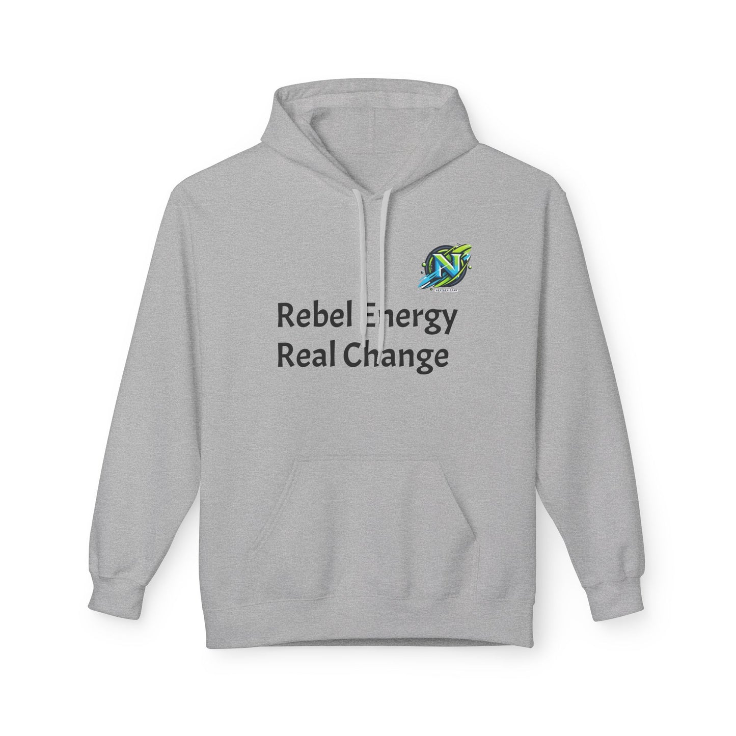 Rebel Energy Hoodie - Soft Fleece Sweatshirt for Change, Unisex, Eco-Friendly Gift, Casual Wear, Activist Apparel