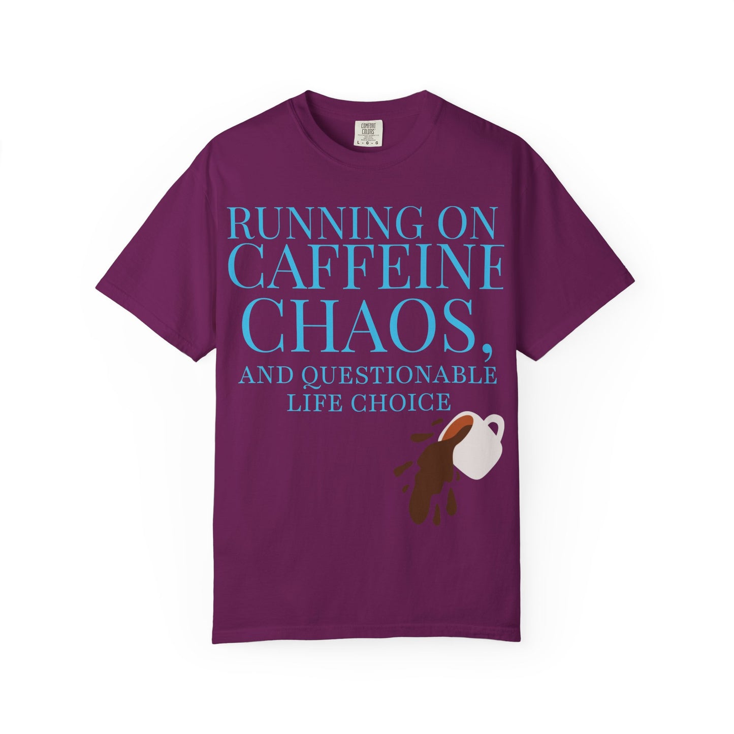 Unisex Caffeine Chaos T-Shirt, Funny Graphic Tee, Humor Shirt for Coffee Lovers, Gift for Baristas, Cute Casual Wear