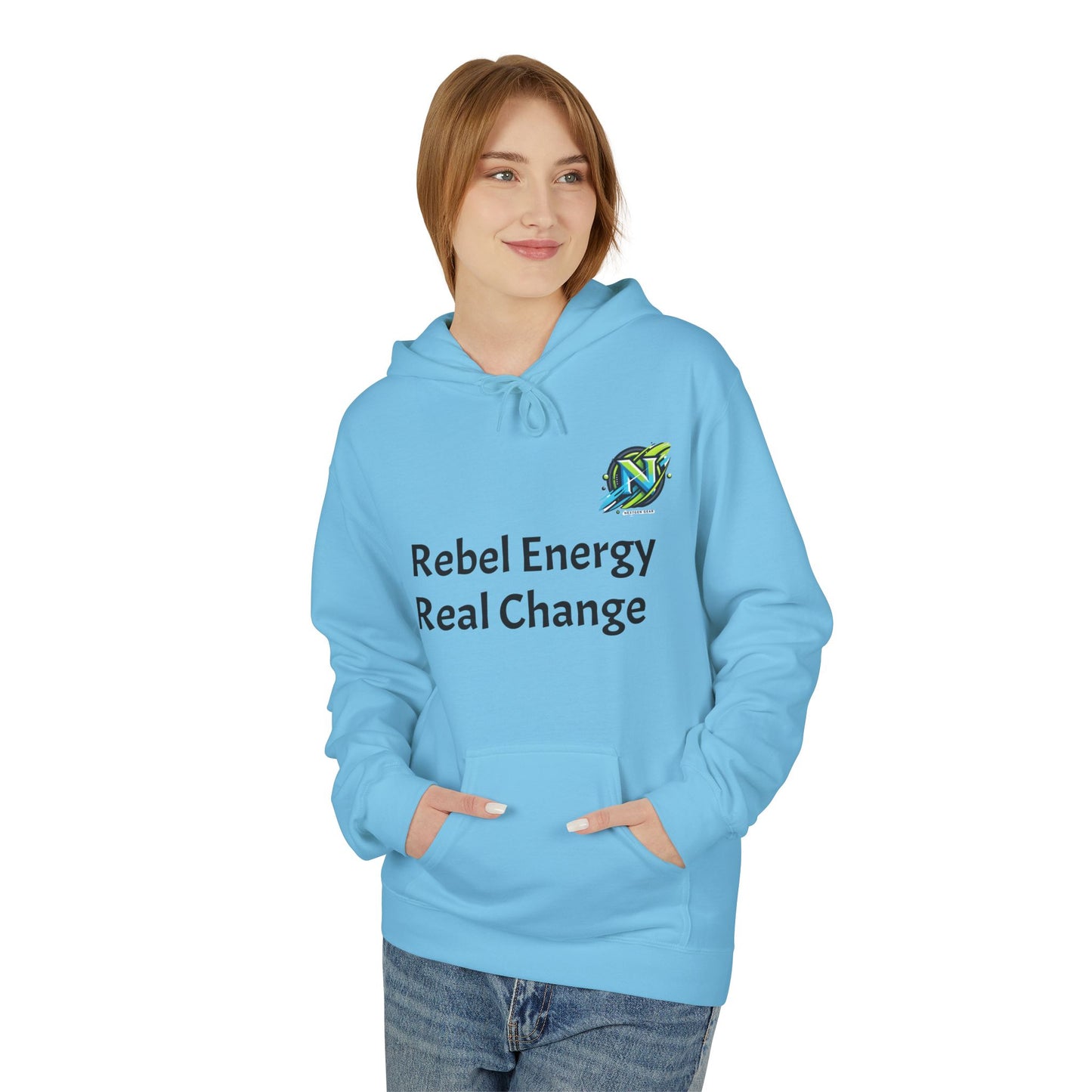 Rebel Energy Hoodie - Soft Fleece Sweatshirt for Change, Unisex, Eco-Friendly Gift, Casual Wear, Activist Apparel